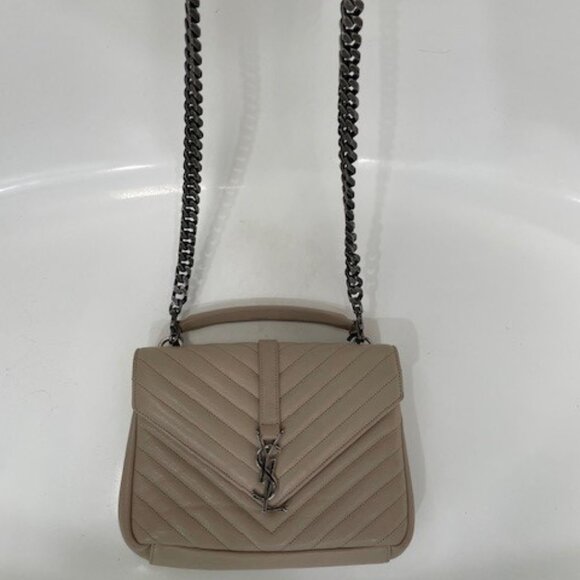 SAINT LAURENT  Collége monogramme leather handbag - Picture 4 of 15